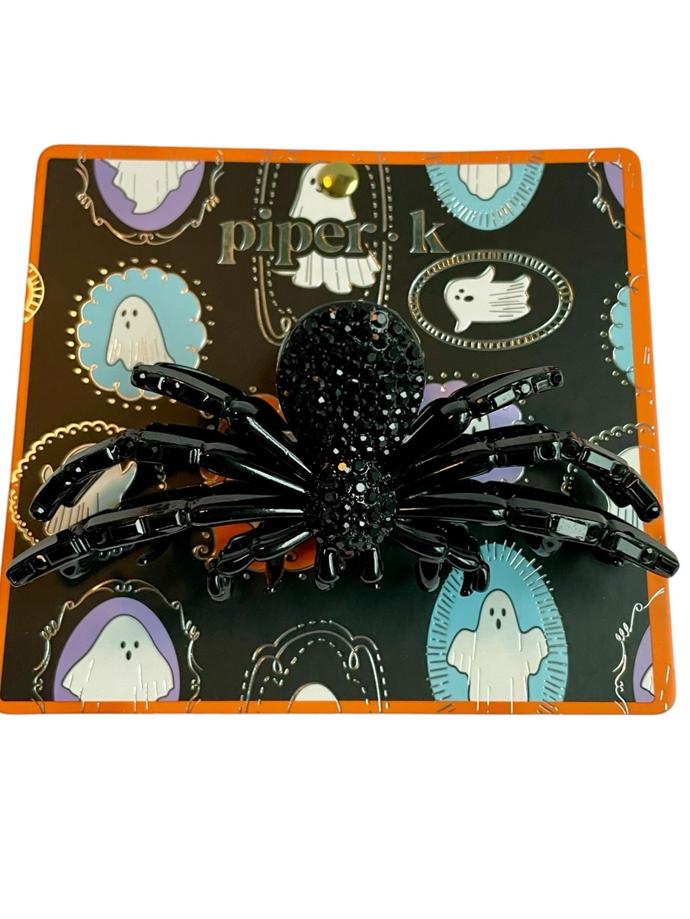 Piper K Black Sparkle Spider Hair Clip - Accessories
